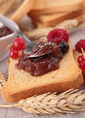 rusk with jam