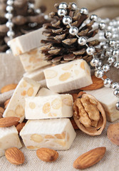 nougat with almonds