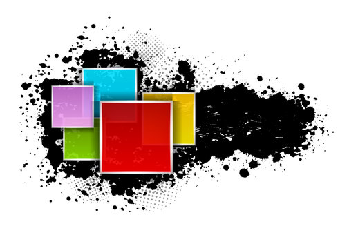 Grunge background with squares
