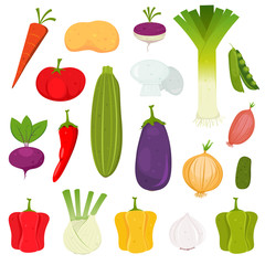 Vegetables Icons Set