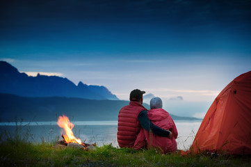 couple camping