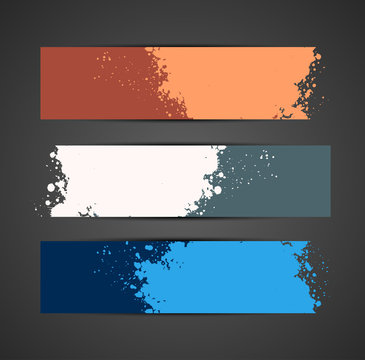 Set of grunge banners