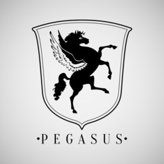 Power pegasus with wings.