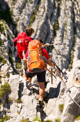 Wanderer in den Alpen