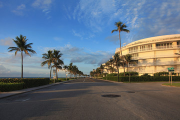 South Ocean Blvd. in west palm beach , early morning