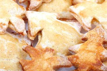 close-up  christmas tree homemade cookie