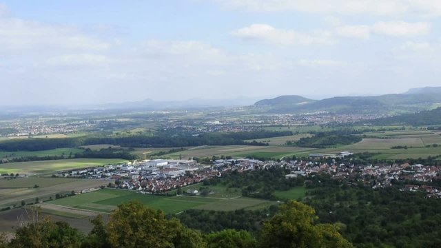 Panoramablick von der Burgruine Teck