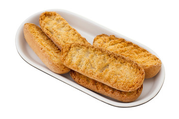 toasts on the plate