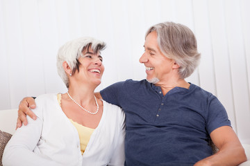 Happy smiling senior couple