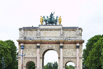Fototapeta na wymiar Arc du Carrousel Triumph