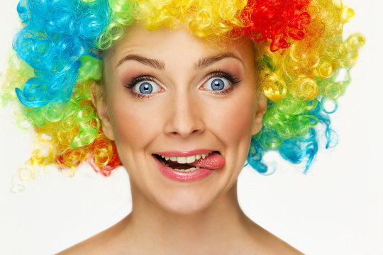 Girl in wig