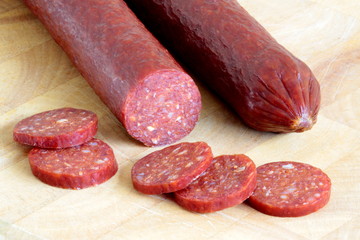 Smoked and dried  sausage