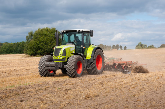 tractor on field