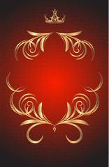 Decorative frame with crown