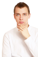 Closeup portrait of a young  guy