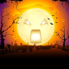 Scary Monn in Halloween