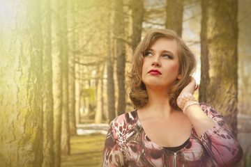 Fototapeta premium Portrait of a beautiful woman
