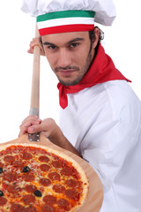 Italian pizza chef