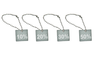 Silver metal discount tag