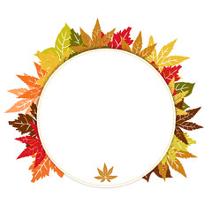 Autumn Round Frame