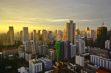 Fototapeta na wymiar Bangkok city on morning