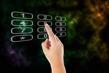 Hand push telephone buttons