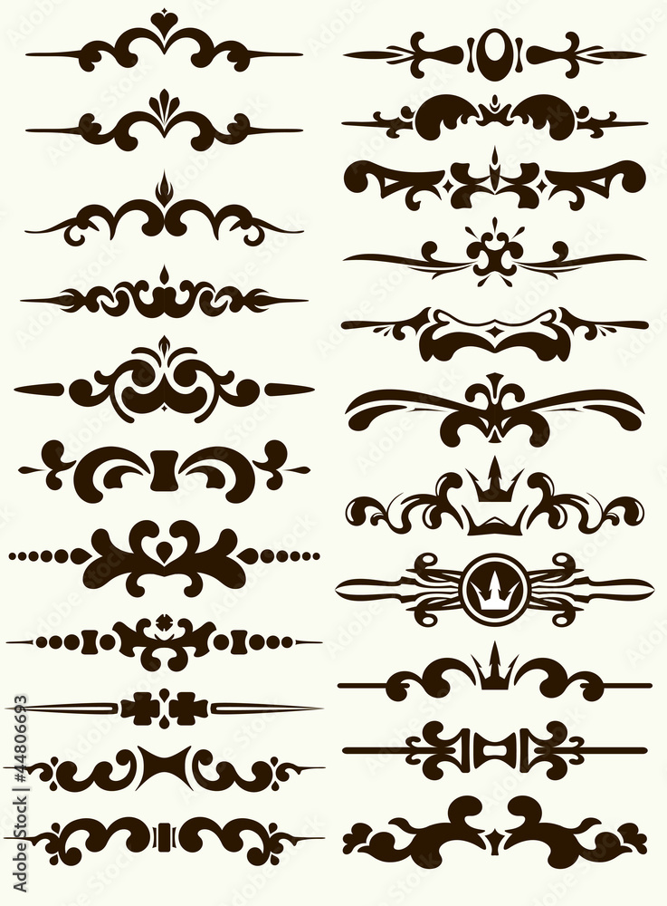 Poster set of design elements