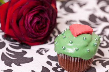 cup cake with heart