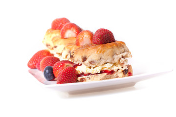 scones on white background
