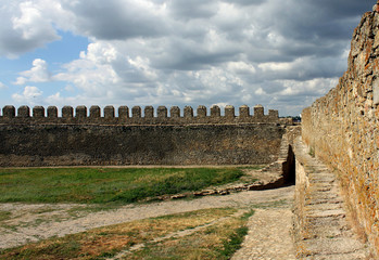 wall of fortress in Bilhorod-Dnistrovskyi, Ukraine
