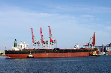 dry cargo ship in Odesa seaport