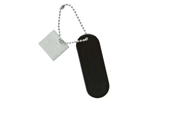 Fototapeta premium Black metal key tag
