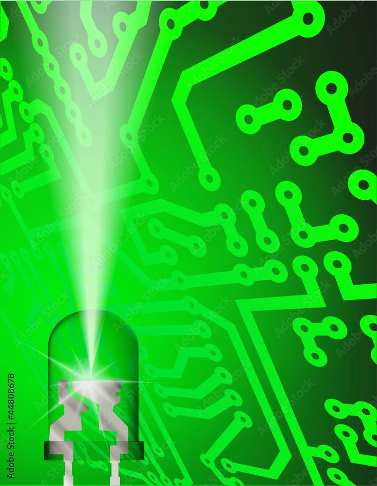 Aufkleber abstract tech background with led and circuit board