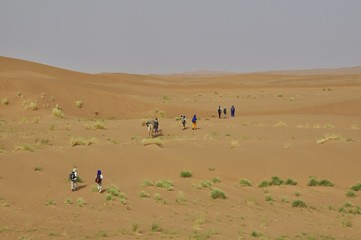 Fototapeta na wymiar Wüstenwanderung