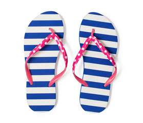 flip flops isolated on white with clipping path included without