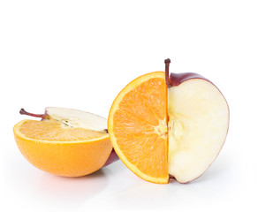 Fototapeta na wymiar Apple Lemon and orange