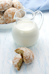Milk and gingerbreads