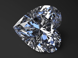 beautiful heart-shaped diamond render