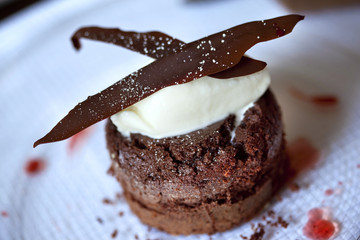 Fondant, chocolat, gâteau, dessert, pâtisserie, cuisine