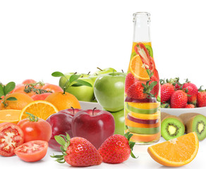 fruit juice vitamin bottle