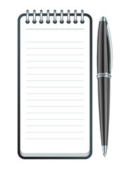 Vector pen and notepad icon