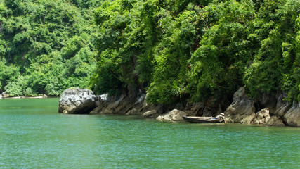 Fishing boat in the Ha Long Bay