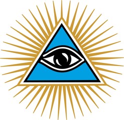 Allsehendes Auge Gottes -  Symbol der Erkenntnis & Allwissenheit - obrazy, fototapety, plakaty