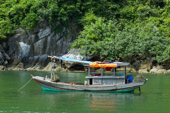 Fishing boat in the Ha Long Bay