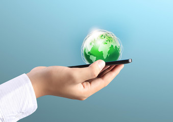 mobile phone in hand