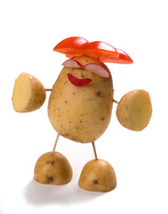 Creative fun - Potato figure - obrazy, fototapety, plakaty