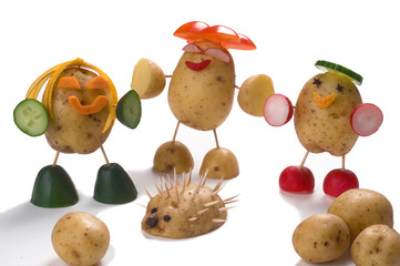 Fototapeta Creative fun - Potato figures obraz