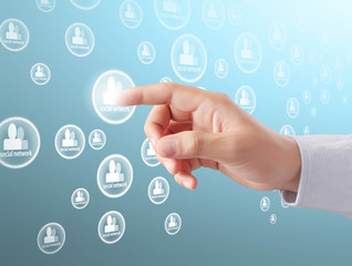 pressing modern social buttons