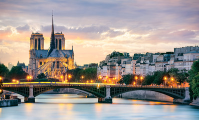 Notre Dame w Paryżu, Francja - obrazy, fototapety, plakaty