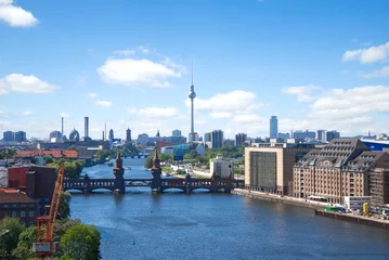 Fototapete Berlin Berliner Skyline Spree